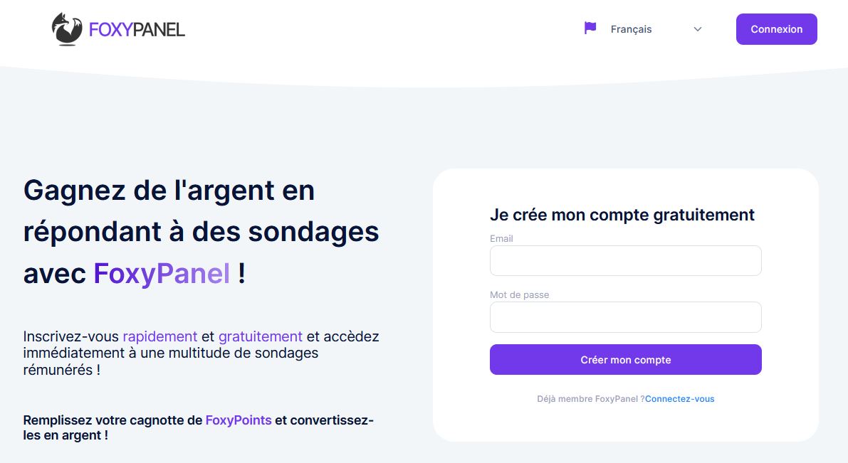 foxy - FoxyPanel : Gagnez de l'argent facilement en partageant votre avis !